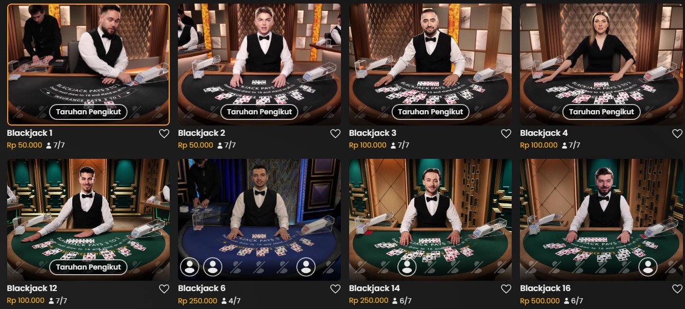 tipe berbagai contoh taruhan blackjack